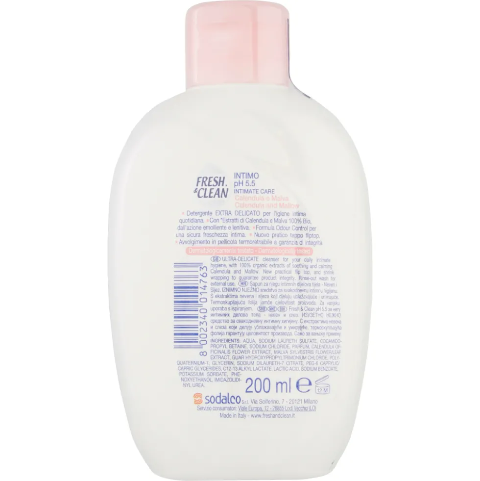 Fresh & Clean Intimo pH 5.5 Extra Delicato Calendula e Malva 200 ml