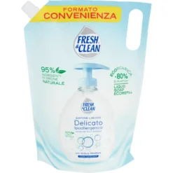 Fresh&Clean Refill Sapone Liquido Delicato Ipoallergenico con Acqua Micellare 1000ml