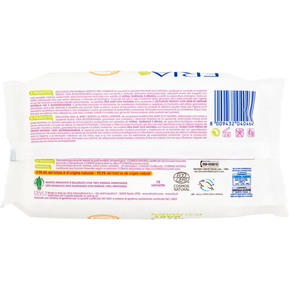 Fria Baby 72 Salviette Riequilibranti