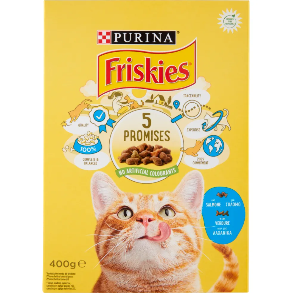 Friskies Gatto Adult Con Salmone e con Verdure 400 gr