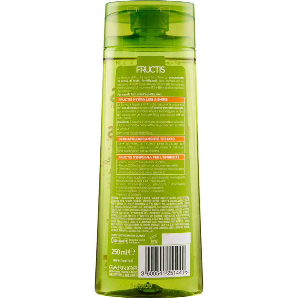 Fructis Hydra Liss&Shine Shampoo 250 ml