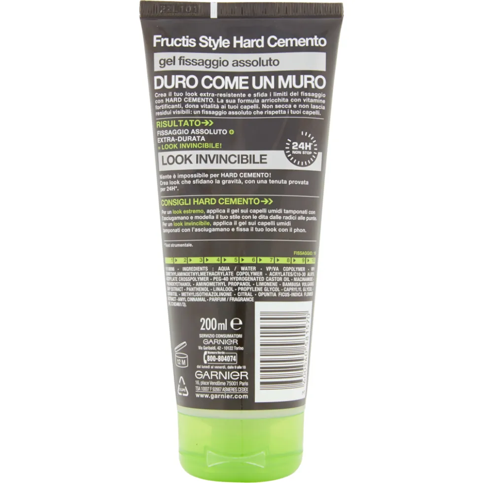 Fructis Style Hard Cemento Gel Fissaggio Assoluto 200 ml