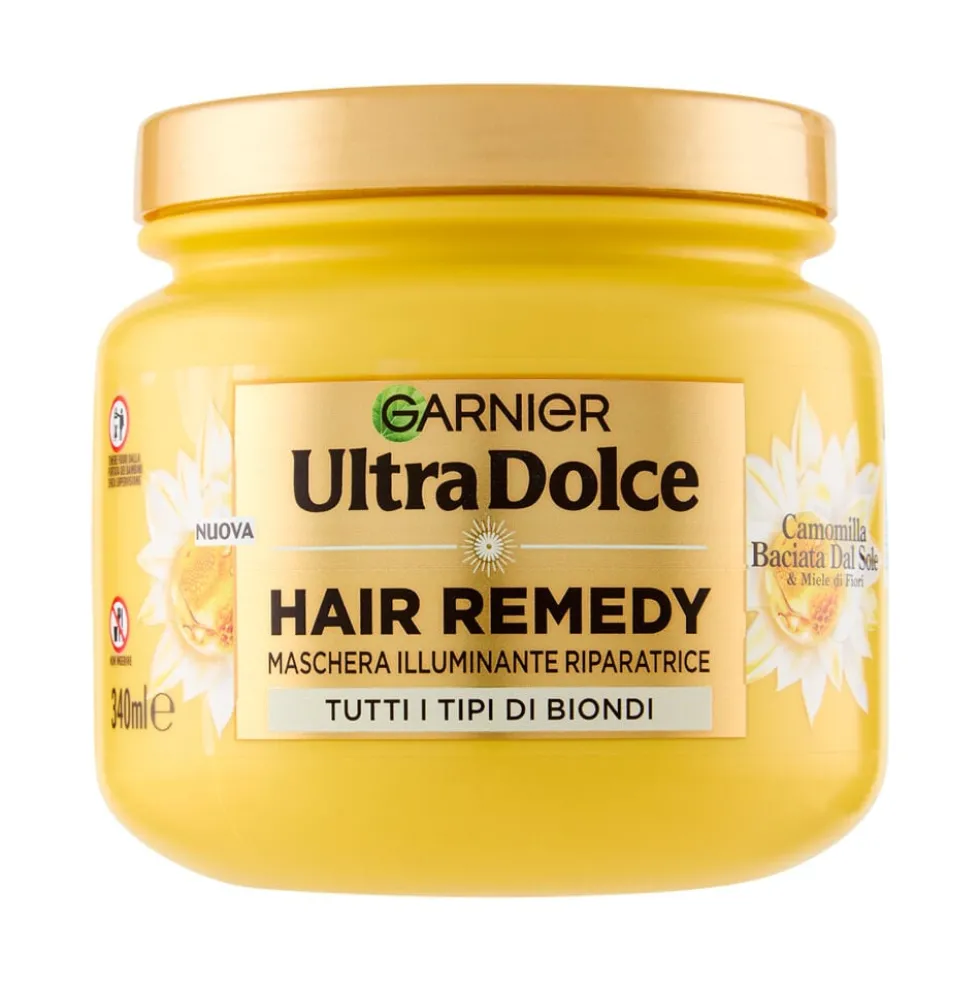 Garnier Ultra Dolce Maschera Illuminante Riparatrice Camomilla & Miele di Fiori 340 ml
