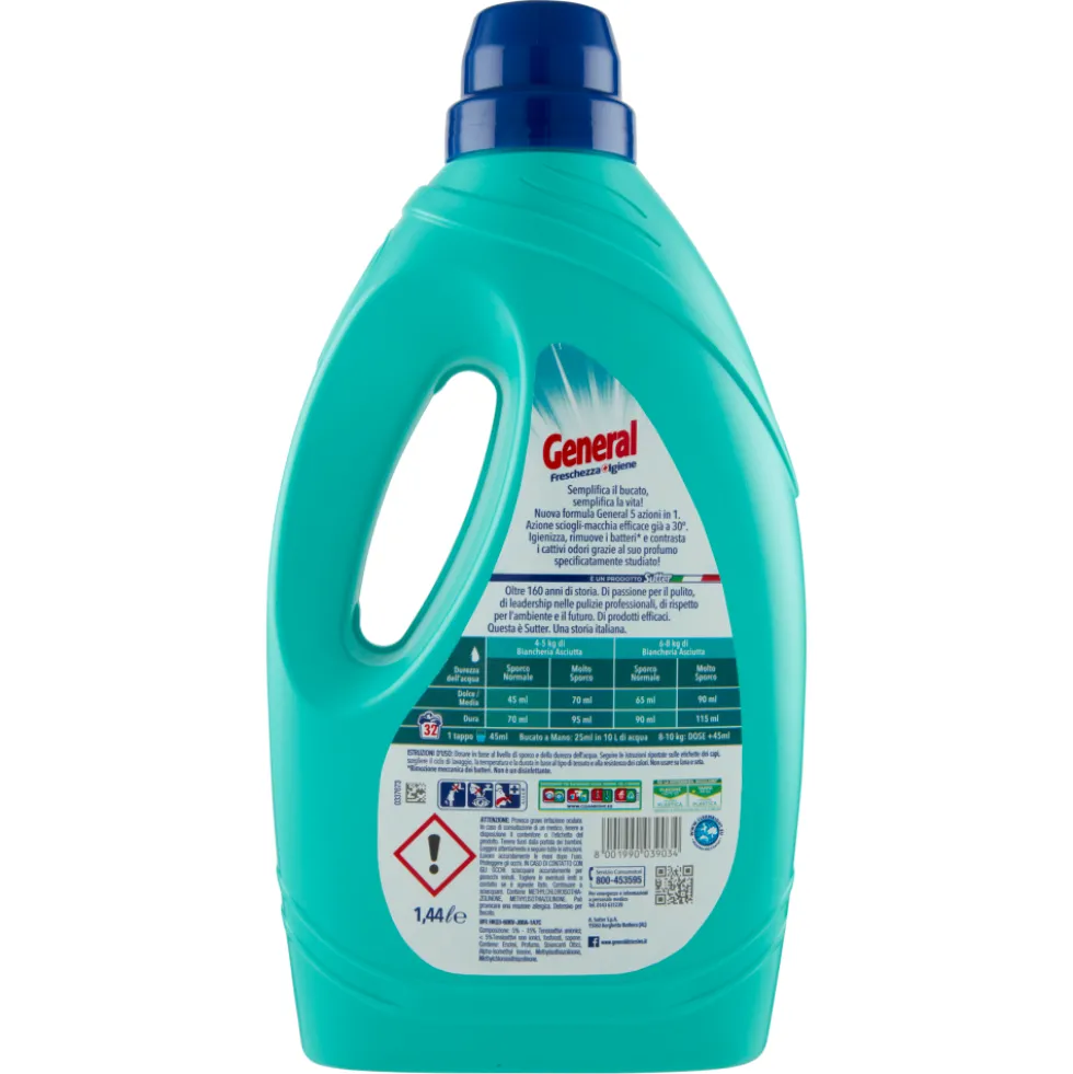General Freschezza + Igiene Nuova Formula 5in1 32 Lavaggi