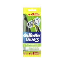 Gillette Blue3 Rasoio Sensitive x4 con 1 Ricarica