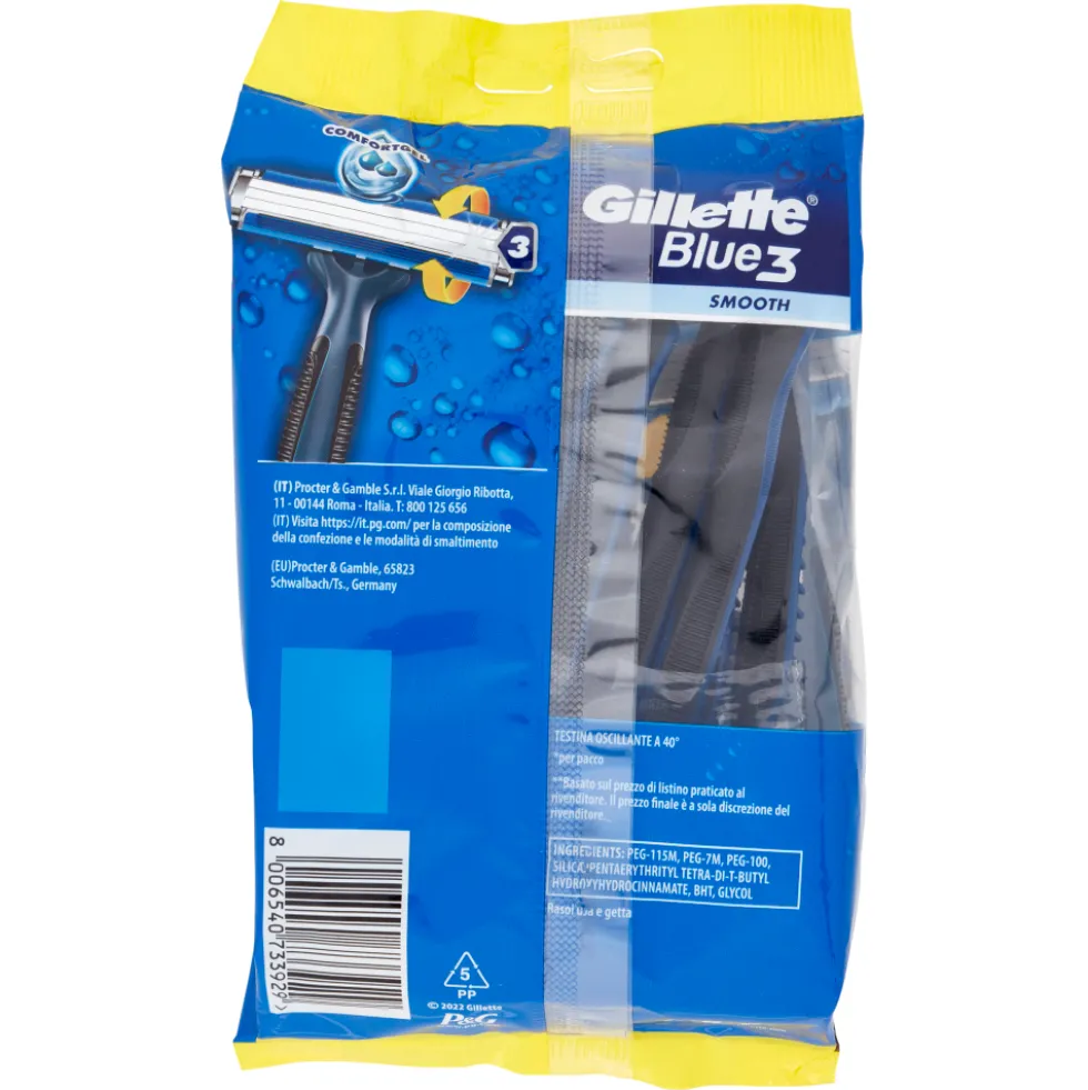 Gillette Blue3 Rasoio x8 con 4 Ricariche