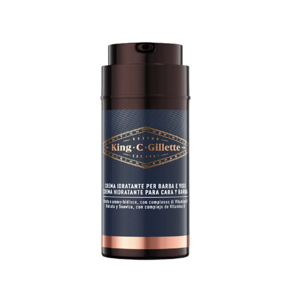 Gillette King C. Crema Idratante per Barba e Viso 100 ml