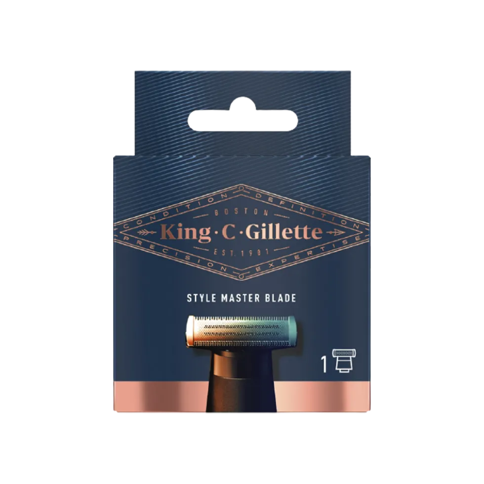Gillette King C. Lamette di Ricambio per Rasoio Elettrico Regolabarba Style Master