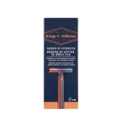 Gillette King C. Rasoio di Sicurezza Uomo Manico + 5 Lame di Ricambio