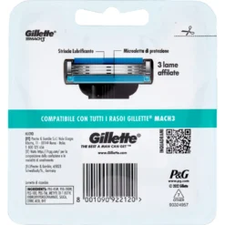 Gillette Mach3 Lame Standard x5 Ricariche