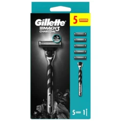Gillette Mach3 Rasoio Manuale con Stand + 5 Ricariche