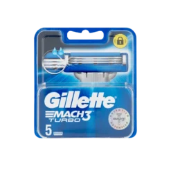 Gillette Mach3 Turbo Lame di Ricambio 5 Ricariche