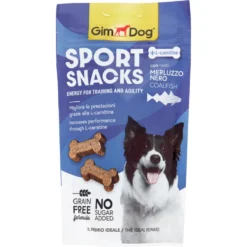 GimDog Sport Snacks con Merluzzo Nero 60 g