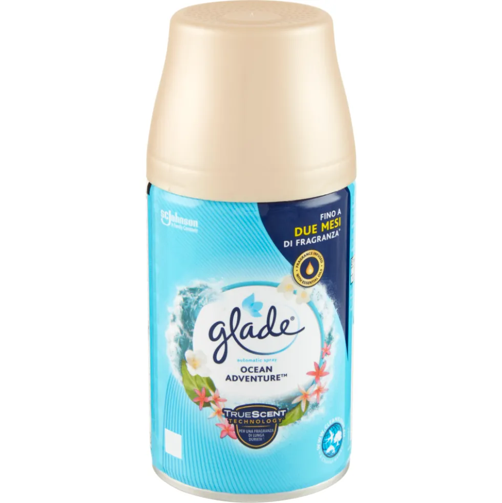 Glade Automatic Spray Ricarica, Profumatore per Ambienti, Fragranza Ocean Adventure