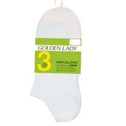 Golden Lady Calzino Mini Donna Bianco 3 Paia