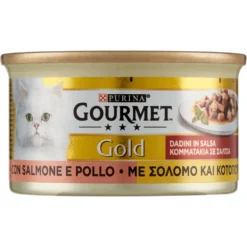 Gourmet Gold Gold Dadini in Salsa con Salmone e Pollo 85 g