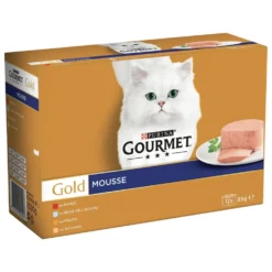 Gourmet Gold Mousse con Manzo, Pesce, Tacchino, Fegato 12 Lattine 85 g