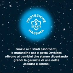 Huggies Drynites Mutandine Assorbenti per Bambino Taglia M (17-30 Kg) 10 Mutandine