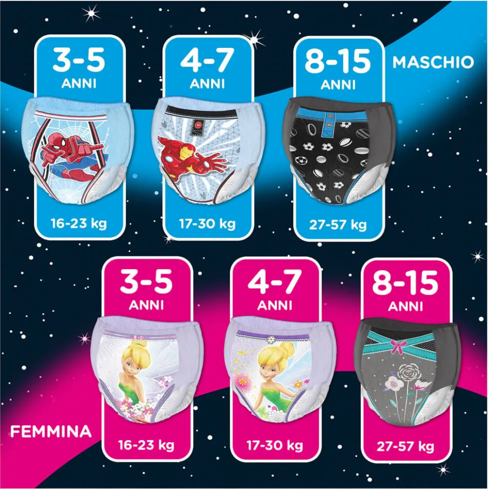 Huggies Drynites Mutandine Assorbenti per Bambina Taglia L (27-57 Kg) 9 Mutandine