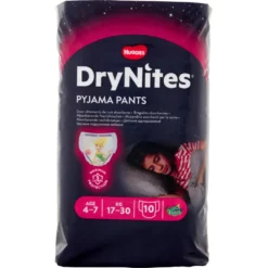 Huggies DryNites Mutandine Assorbenti Notte Girl 4-7 anni 17-30kg 10 Pezzi