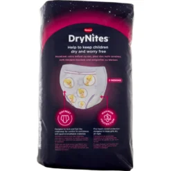 Huggies DryNites Mutandine Assorbenti Notte Girl 4-7 anni 17-30kg 10 Pezzi