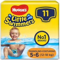 Huggies Little Swimmers Taglia 5-6 (12-18 kg) Confezione da 11 Pannolini Costumini