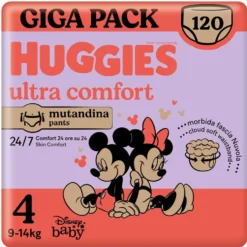 Huggies Pannolini Mutandina Ultra Comfort Taglia 4 120 Pezzi