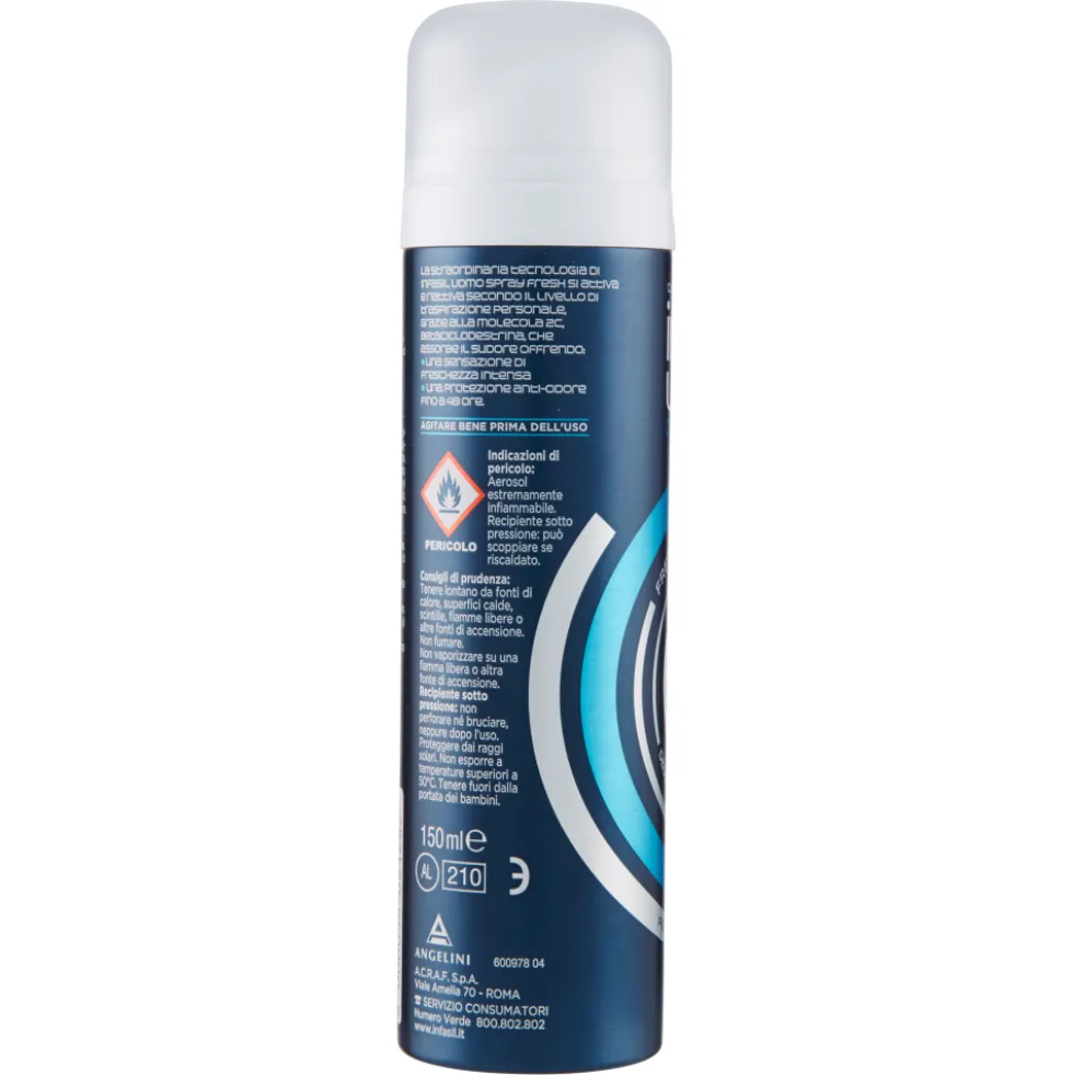 Infasil Uomo Derma48H Deodorante Spray Fresh 150 ml