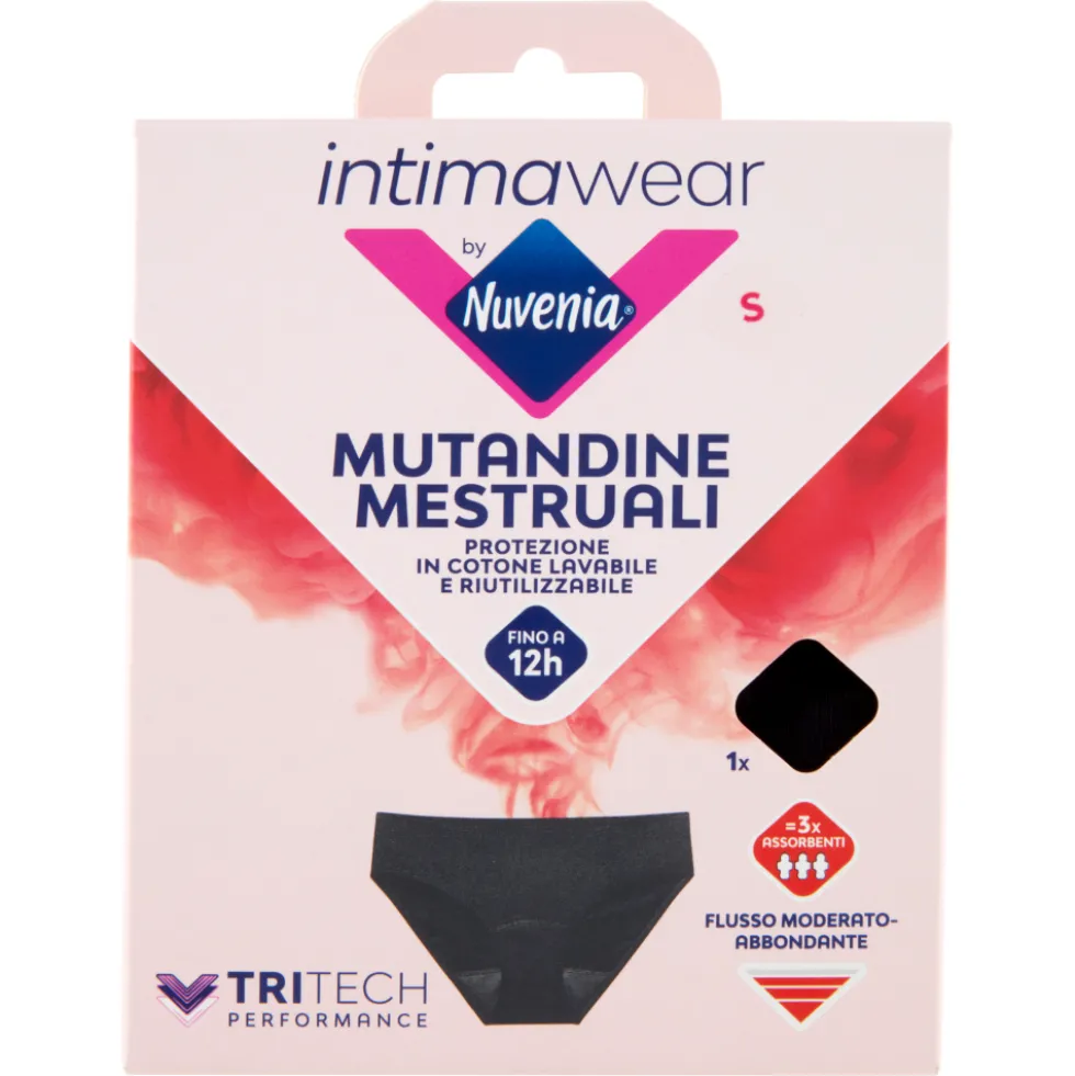 Intimawear by Nuvenia Mutandine Mestruali S Nero
