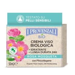 I Provenzali Bio Crema Viso Idratante Biologica Rosa Mosqueta 50 ml