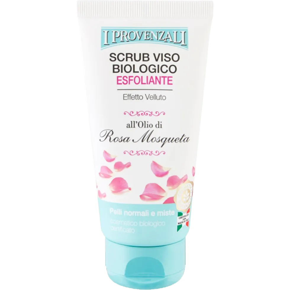 I Provenzali Scrub Viso Biologico Esfoliante all'Olio di Rosa Mosqueta 75 ml