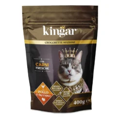 Kingar Cat Busta Crocchette 400g Pollo e Tacchino