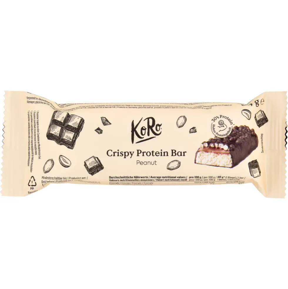 KoRo Crispy Protein Bar Peanut 60 g