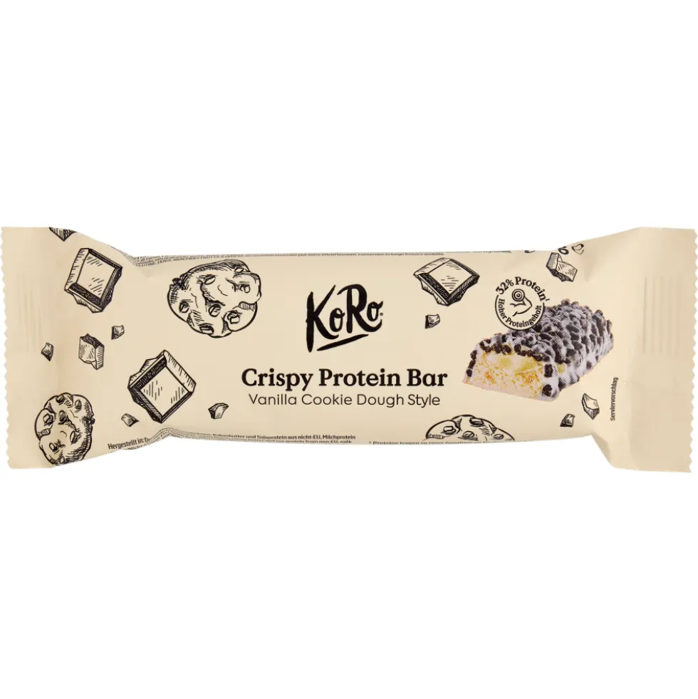 KoRo Crispy Protein Bar Vanilla Cookie Dough Style 60 g