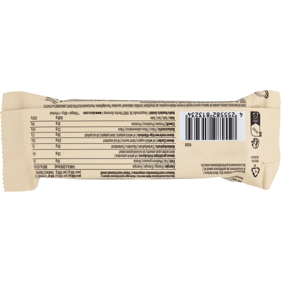 KoRo Crispy Protein Bar Vanilla Cookie Dough Style 60 g