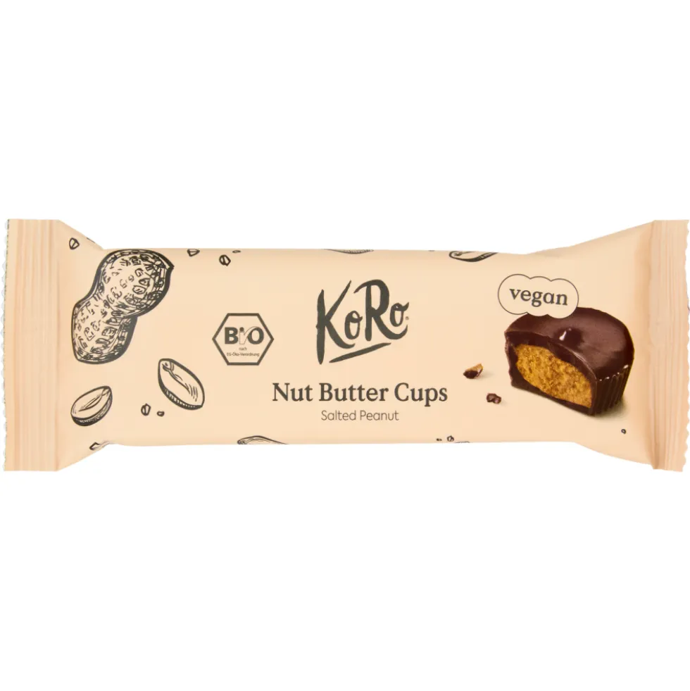KoRo vegan Nut Butter Cups Salted Peanut 3 x 13 g