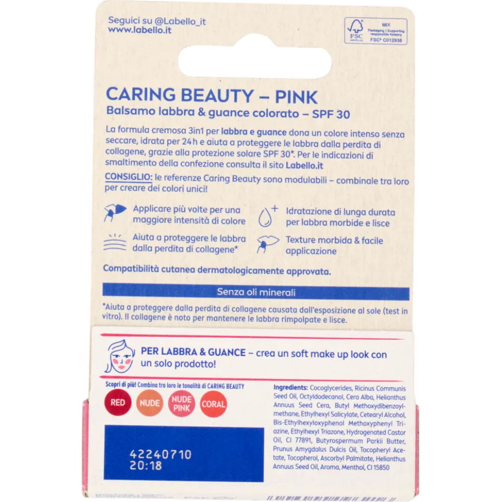 Labello Caring Beauty Pink 4,8g