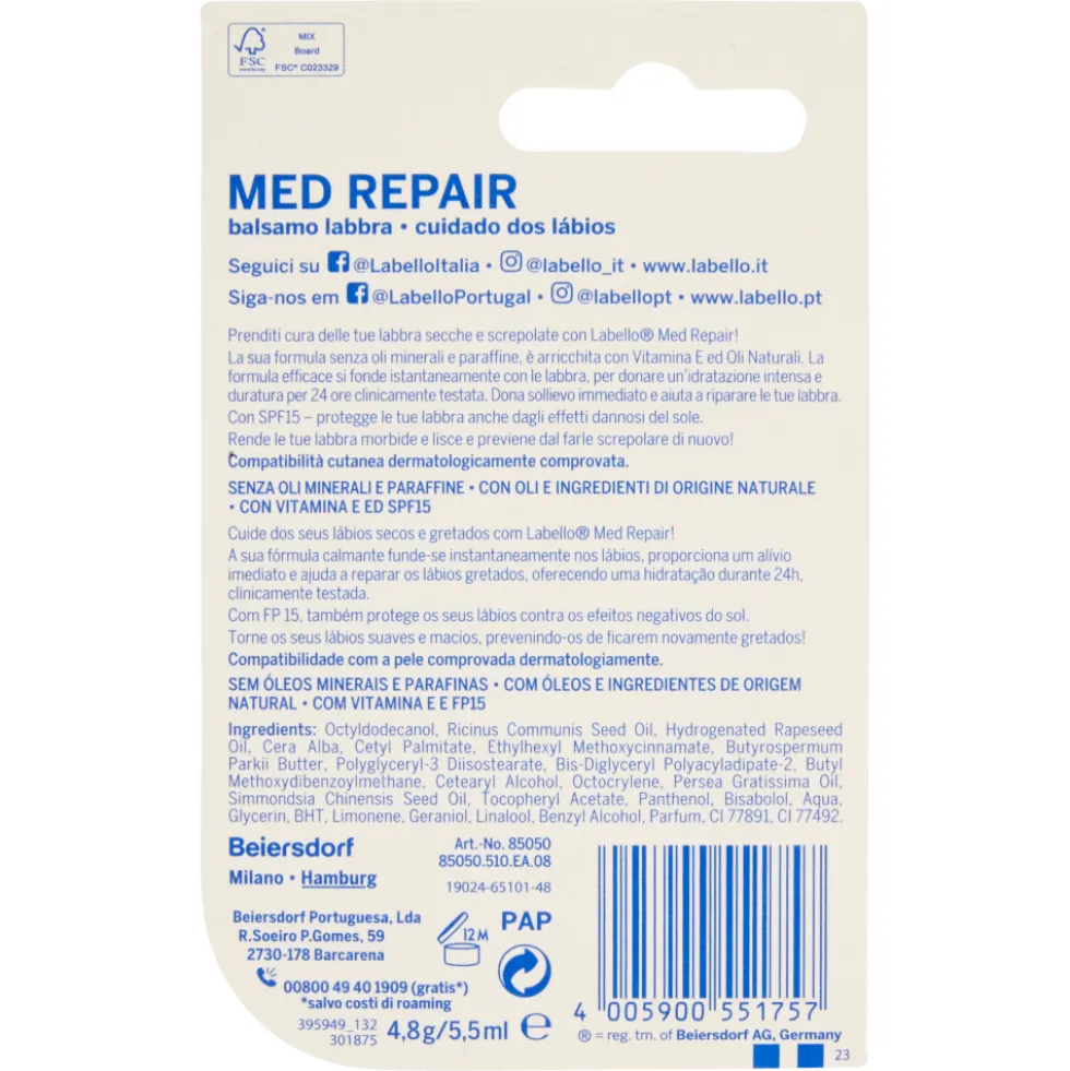 Labello Med Repair Spf/Fp 15 5,5 ml