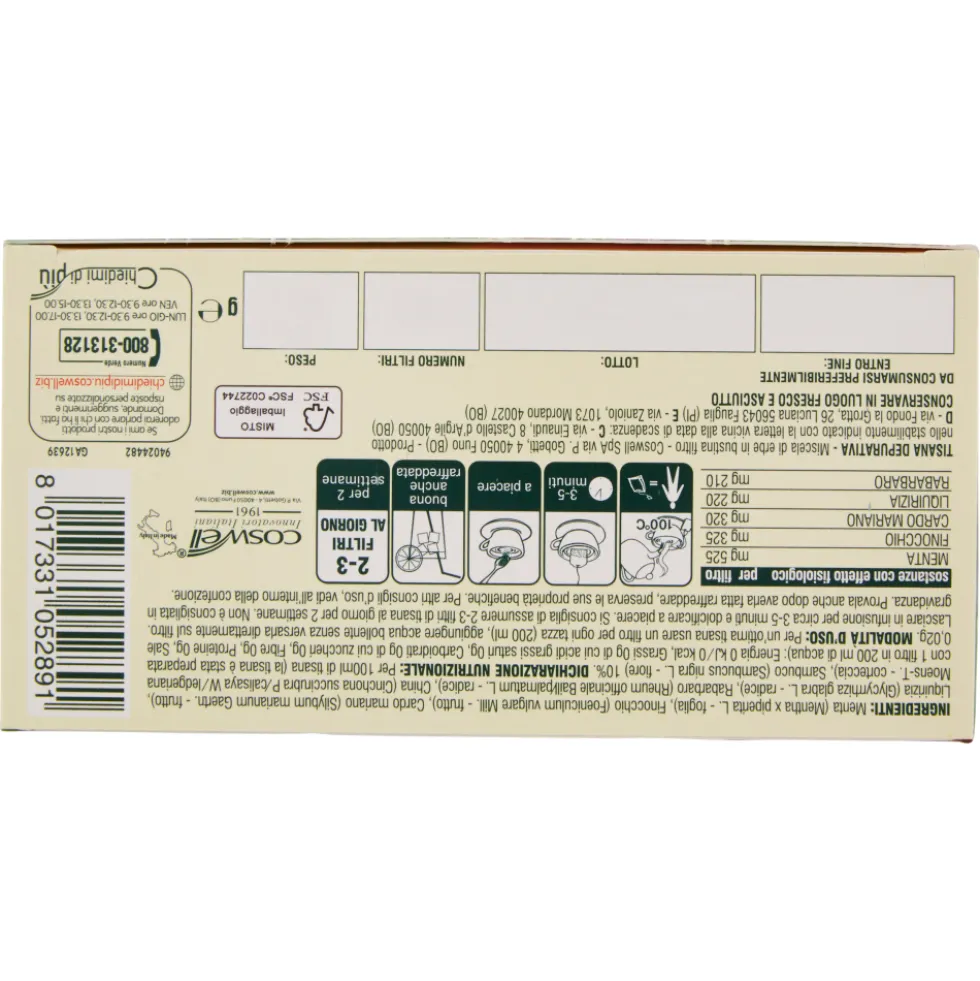 L'Angelica Nutraceutica le Tisane Depurativa Detox 20 Filtri 40 g