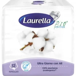 Laurella Assorbenti Cotone Ultra Giorno Con Ali 12 Pezzi