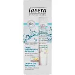 Lavera Basis Sensitiv Crema Contorno Occhi Antirughe Malva Bio & Burro di Karité Bio 15 ml