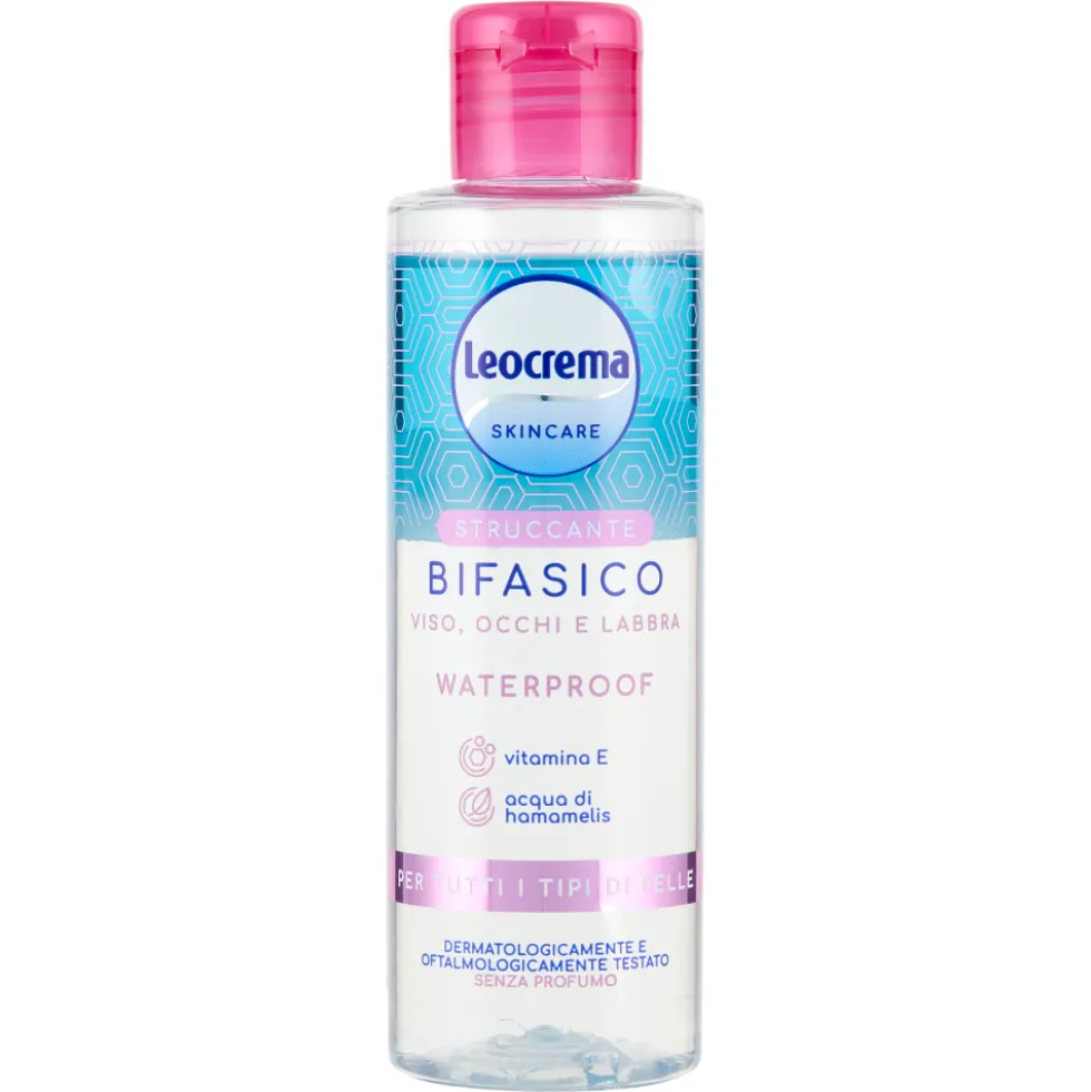Leocrema Skincare Struccante Bifasico Viso, Occhi e Labbra Waterproof 150 ml