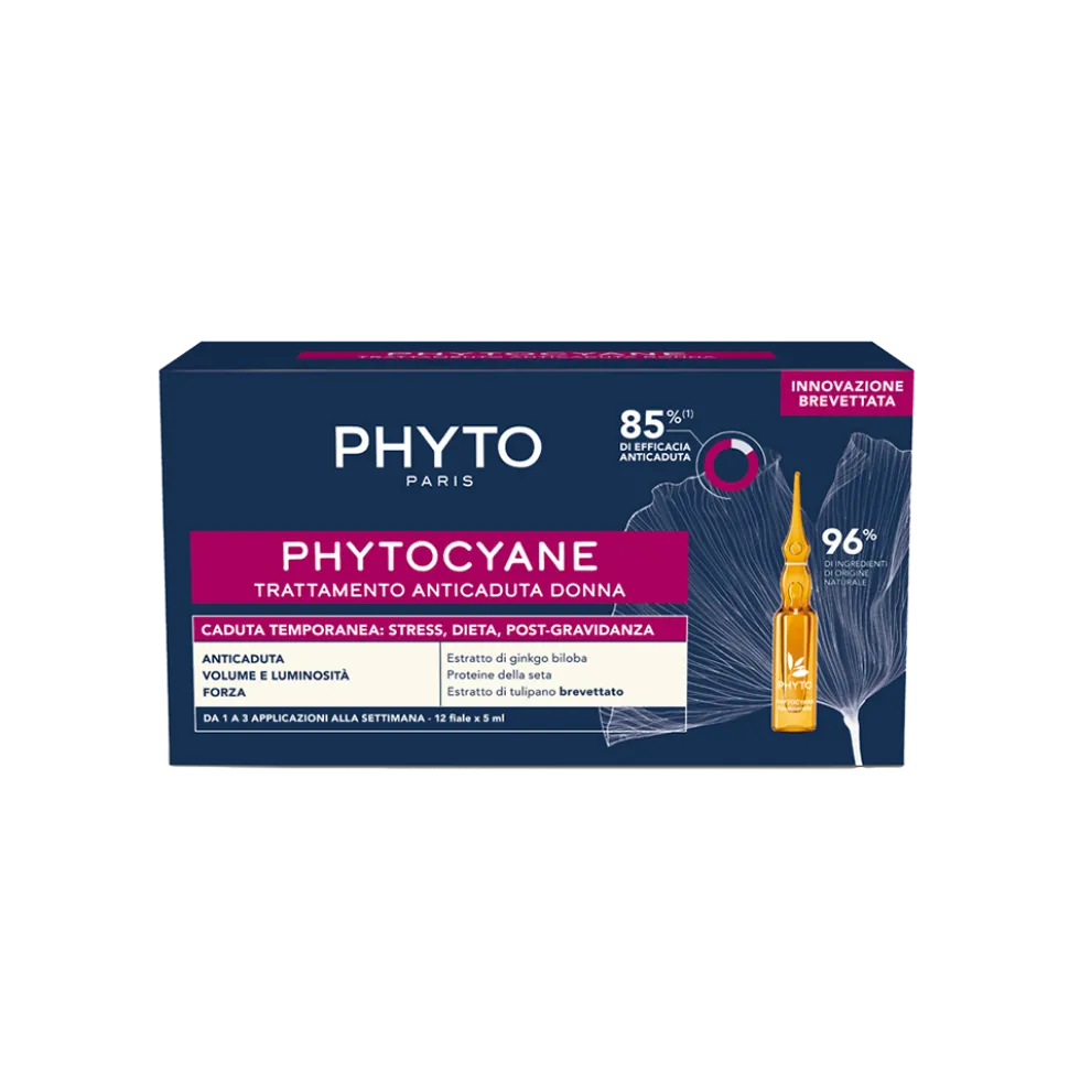 Lierac Phytocyane Fiale Anti-Caduta Temporanea dei Capelli Donna 12 Fiale