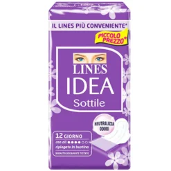 Lines Idea Sottile Giorno con Ali 12 Assorbenti