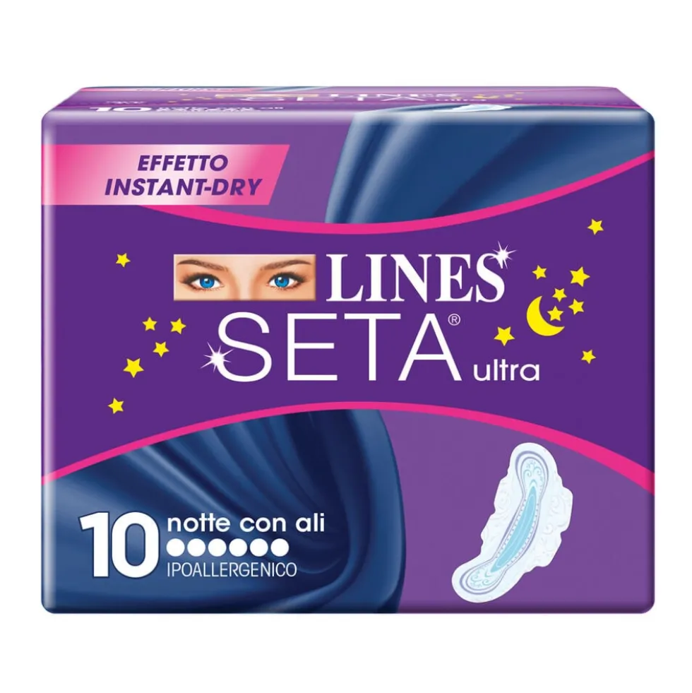 Lines Seta Ultra Notte 10 Assorbenti