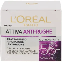 L'Oréal Paris Attiva Anti-Rughe 55+ Trattamento Riparatore Anti-Rughe 50 ml