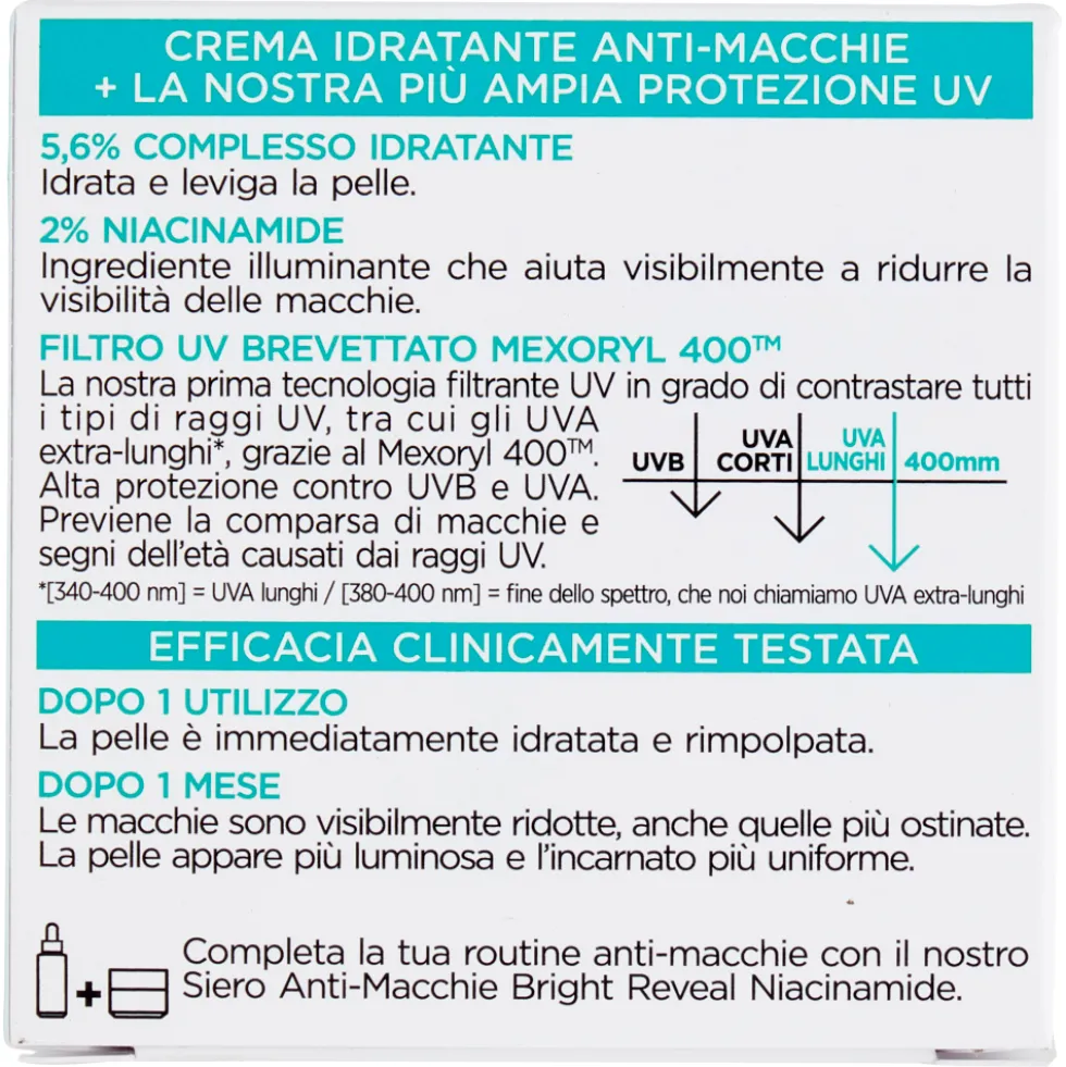 L'Oréal Paris Bright Reveal Crema Idratante Anti-Macchie Spf 50 50 ml