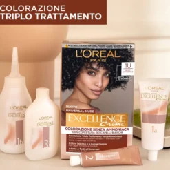 L'Oréal Paris Colorazione Permanente senza Ammoniaca Nero N.1U