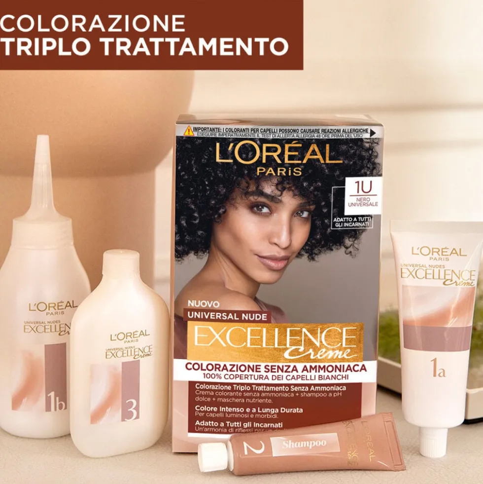 L'Oréal Paris Colorazione Permanente senza Ammoniaca Nero N.1U