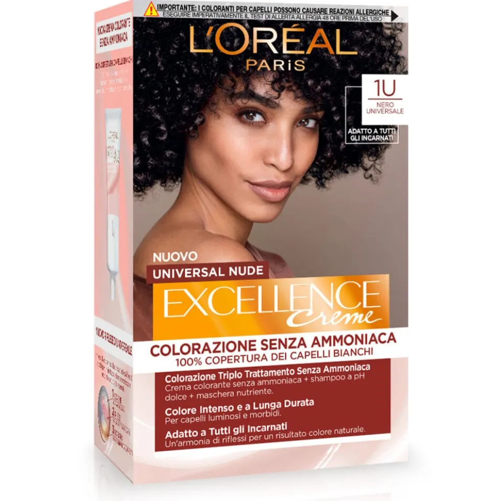 L'Oréal Paris Colorazione Permanente senza Ammoniaca Nero N.1U